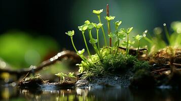 generativ ai, der Natur Tapisserie ein zart Wildblume Wiese enthüllt foto