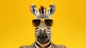 generativ ai, Zebra Strebe Sonnenbrille und Pastell- Stimmung foto