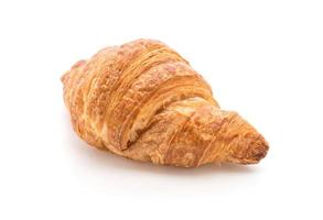 Buttercroissant auf weißem Hintergrund foto