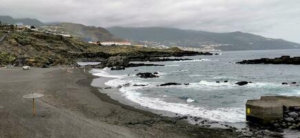 los Cancajos Strand auf das Insel von la Palma im das Kanarienvogel Archipel foto