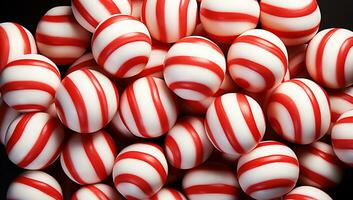 köstlich rot und Weiß Süßigkeiten, Weihnachten Zeit. ai generiert foto