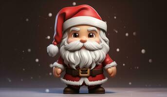 komisch Fett Santa claus Karte im Weihnachten Konzept. ai generiert foto