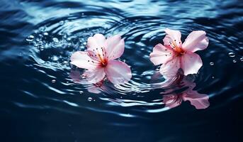 Blumen im das Wasser. ai generiert foto