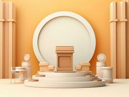 Arbeit Podium 3d realistisch foto