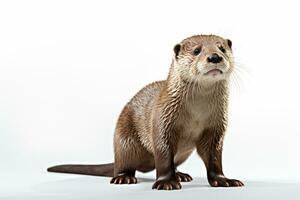 europäisch klein kratzte Otter Lutra Lutra ai generiert foto