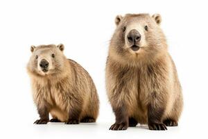 Capybara isoliert auf ein Weiß Hintergrund. Studio Schuss. Seite Sicht. ai generiert foto