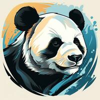 Panda Bär Vektor Illustration im Karikatur Stil Vektor Illustration ai generiert foto