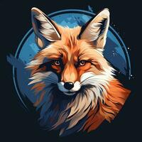 Vektor Art Illustration von ein Fuchs ai generiert foto