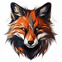 Vektor Art Illustration von ein Fuchs ai generiert foto