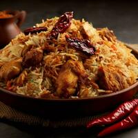 verlockend Biryani mit Basmati Reis Das war absolut köstlich durch generativ ai foto