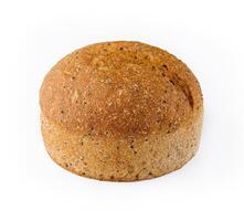 Brot runden gestalten isoliert auf Weiß Hintergrund foto