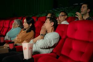 wann Aufpassen unheimlich Geist Filme im Theater, Kinogänger erscheinen verängstigt. foto