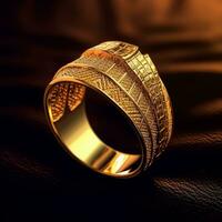 ai generativ Foto von ein golden Ring