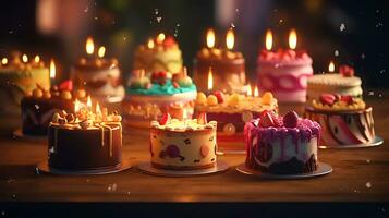 wunderschön Geburtstag Kuchen farbig Hintergrund Bilder foto