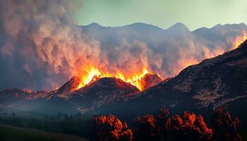 Vulkan Feuer Lava foto