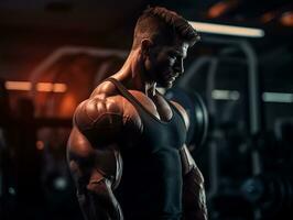 ai generativ Fitnessstudio Bodybuilding Fitness Foto