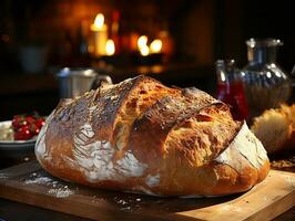 ai generativ Bäckerei Kloster köstlich Brot Foto