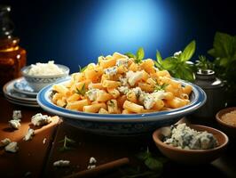 ai generiert köstlich Italienisch Pasta Essen Foto