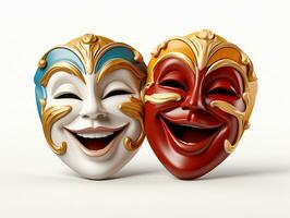 ai generiert Theater Masken Foto