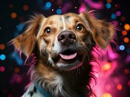 ai generiert süß Süss Haustier Hund Foto