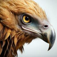Nahansicht Porträt von ein golden Adler Buteo Buteo. ai generativ foto