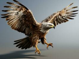 Weiß beschattet Adler Verbreitung Flügel haliaeetus albicilla ai generativ foto