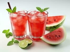 Glas von Wassermelone Saft foto