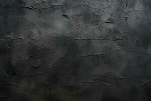 schmutzig und verwittert schwarz Beton Mauer Hintergrund Textur. ai generiert foto