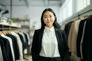 japanisch Geschäft Frau. generieren ai foto