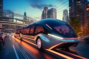ai generativ Bild von das Wesen von futuristisch Transport Modi foto