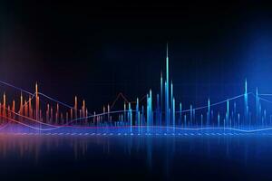 abstrakt Bild von ein Graph Diagramm. generativ ai foto