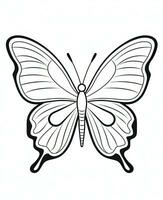 Schmetterling Färbung Seiten zum Kinder. generativ ai foto