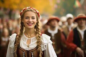 Oktoberfest Veranstaltung im München Deutschland ai generativ foto