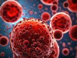 rot Blut Zellen im Vene, medizinisch Mensch Gesundheitswesen ai generiert foto