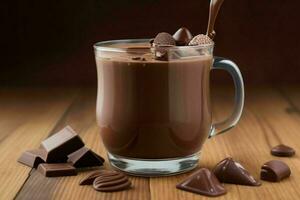 Schokolade Milch. ai generativ Profi Foto
