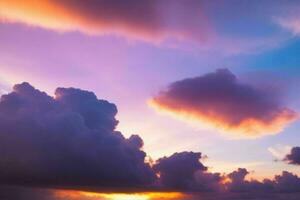 wolkig Himmel beim Sonnenuntergang Hintergrund. ai generativ Profi Foto