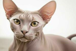 Porträt von ein Sphynx Katze. ai generativ Profi Foto