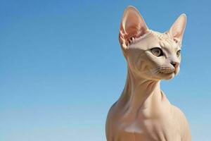 Porträt von ein Sphynx Katze. ai generativ Profi Foto