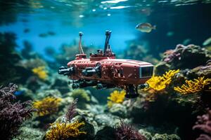 ein unter Wasser Drohne Erfassen ein Selten Marine Spezies präsentieren das Potenzial von ai im dokumentieren Biodiversität foto