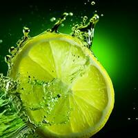 Limette Farbe Spritzen foto