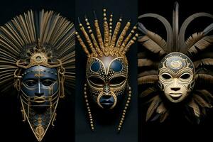 Designs inspiriert durch afrikanisch Masken und Maskeraden foto