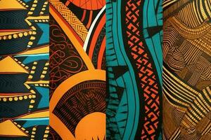 Muster inspiriert durch afrikanisch Textilien und Kleidung foto