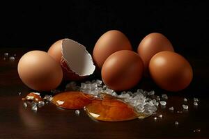 fotorealistisch Produkt Schuss Essen Fotografie Eier foto