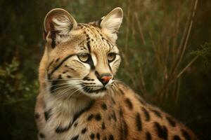 das locken und Mystik von afrikanisch wild Katzen foto