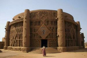 das Schönheit von afrikanisch die Architektur beide uralt und foto