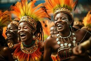 das Aufregung und Energie von afrikanisch Feste und foto