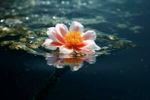 ein Blume im das Wasser Tapeten foto