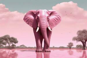 ein Poster Das hat ein Rosa Elefant auf es foto