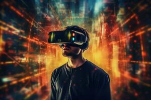 ein virtuell Wirklichkeit Technologie foto