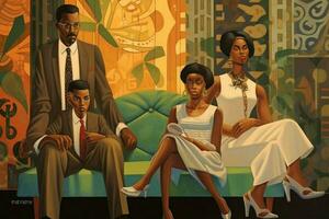Afroamerikanerfamilie foto